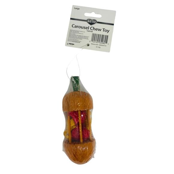 Kaytee Carousel Chew Toy Carrot Large For Hamster Rabbit Guinea Pig Gerbil - Picture 3 of 4
